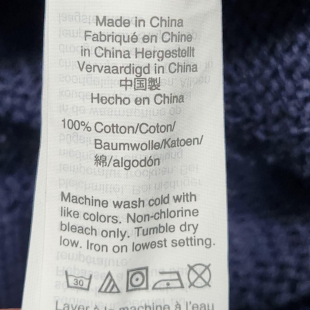 J Crew Always Sweater Womens Medium Blue Cotton Mock Neck Pullover Knit Ribbed - Picture 10 of 11